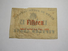 Load image into Gallery viewer, $.15 1863 Charleston South Carolina Obsolete Currency Bank Note Bank of SC