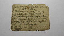 Load image into Gallery viewer, 1771 Two Shillings Six Pence North Carolina NC Colonial Currency Note Bill 2s6d
