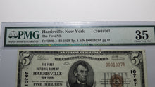 Load image into Gallery viewer, $5 1929 Harrisville New York NY National Currency Bank Note Bill Ch #10767 VF35