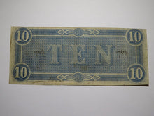 Load image into Gallery viewer, $10 1864 Richmond Virginia VA Confederate Currency Bank Note Bill RARE T68 FINE+