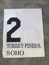 Load image into Gallery viewer, 2024 Soho Torrey Pines Stakes Grade 3 Race Used Worn Saddle Cloth Hope Road