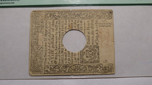 1780 1 Shilling 6 Pence Connecticut CT Colonial Currency Note Bill PCGS VF30