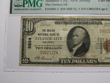 Load image into Gallery viewer, $10 1929 Atlantic City New Jersey NJ National Currency Bank Note Bill #5884 PMG
