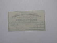 Load image into Gallery viewer, $20 1861 Confederate Bond Coupon Certificate Currency Bank Note Bill UNC