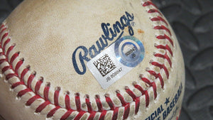 2016 Kevin Kiermaier Tampa Bay Rays Game Used Single Hit Baseball! Rick Porcello