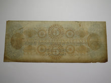 Load image into Gallery viewer, $5 1850 Charleston South Carolina SC Obsolete Currency Bank Note Bill Farmers Ex