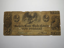Load image into Gallery viewer, $2 1841 Bristol Pennsylvania PA Obsolete Currency Bank Note Bill Bucks County!