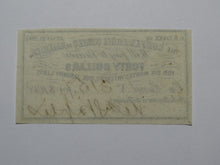 Load image into Gallery viewer, $40 1861 Confederate Bond Coupon Certificate Currency Bank Note Bill UNC