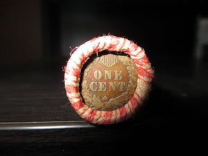 Sealed Wheat Cent Penny Rolls with an Indian Head Showing Mixed Steel Coins Lot
