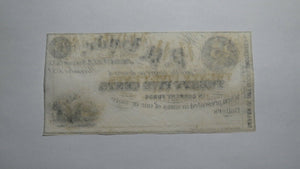 $.25 1852 Jordanville New York NY Obsolete Currency Bank Note Bill P.P. Hyde CU+
