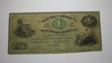 Load image into Gallery viewer, $1 1873 Charleston South Carolina SC Obsolete Currency Bank Note! Rail Road Co.