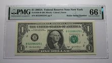 Load image into Gallery viewer, $1 2003 Radar Serial Number Federal Reserve Currency Bank Note Bill PMG UNC66EPQ