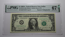 Load image into Gallery viewer, $1 2003 Repeater Serial Number Federal Reserve Currency Bank Note Bill PMG UNC67
