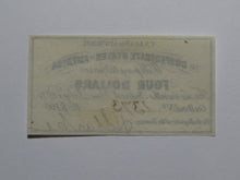 Load image into Gallery viewer, $4 1861 Confederate Bond Coupon Certificate Currency Bank Note Bill UNC