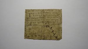 1760 Five Shillings North Carolina NC Colonial Currency Bank Note Bill 5s 