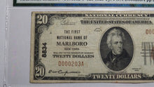 Load image into Gallery viewer, $20 1929 Marlboro New York NY National Currency Bank Note Bill Ch. #8834 VF20