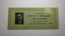 Load image into Gallery viewer, 1861 Confederate Currency Facsimile Political Advertising Note For W.F. Skelley