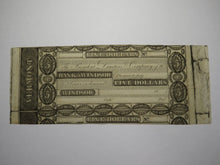Load image into Gallery viewer, $5 18__ Windsor Vermont Obsolete Currency Bank Note Bill Remainder UNC+ Miscut