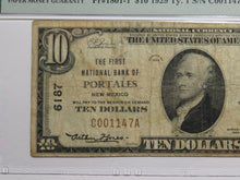 Load image into Gallery viewer, $10 1929 Portales New Mexico NM National Currency Bank Note Bill Ch #6187 VF20