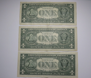 3 $1 2017 Federal Reserve Bank Star Notes Average Circulated Condition!
