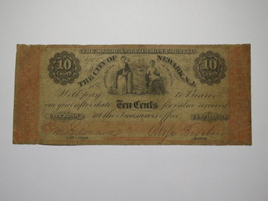 $.10 1862 Newark New Jersey NJ Obsolete Currency Bank Note Bill! City of Newark