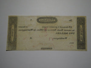 $2 18__ Worthington Ohio OH Obsolete Currency Bank Note Erza Griswold UNC++