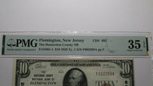 Load image into Gallery viewer, $10 1929 Flemington New Jersey NJ National Currency Bank Note Bill #892 VF35EPQ