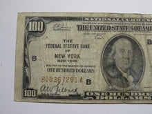 Load image into Gallery viewer, $100 1929 New York City NYC National Currency Note Federal Reserve Bank RARE