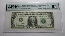 Load image into Gallery viewer, $1 2003A Repeater Serial Number Federal Reserve Currency Bank Note Bill UNC65EPQ