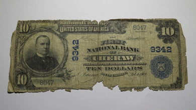 $10 1902 Cheraw South Carolina SC National Currency Bank Note Bill Ch #9342 RARE