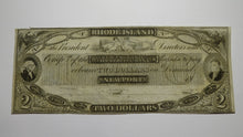 Load image into Gallery viewer, $2 18__ Newport Rhode Island RI Obsolete Currency Bank Note Remainder Bill AU+++