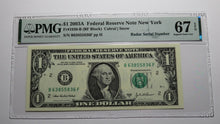 Load image into Gallery viewer, $1 2003 Radar Serial Number Federal Reserve Currency Bank Note Bill PMG UNC67EPQ