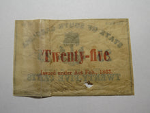 Load image into Gallery viewer, $.25 1863 Charleston South Carolina Obsolete Currency Bank Note -Bank of SC