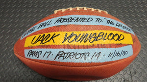 1980 Jack Youngblood Los Angeles Rams Presentation Game Used Football! Patriots