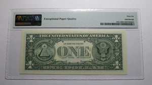 $1 2003 Repeater Serial Number Federal Reserve Currency Bank Note Bill PMG UNC66