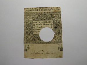 1780 40s Hartford Connecticut CT Colonial Currency Note Bill Forty Shillings