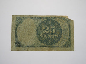 1874 $.25 Fifth Issue Fractional Currency Obsolete Bank Note Bill 5th About Good