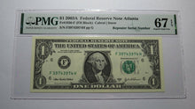 Load image into Gallery viewer, $1 2003 Repeater Serial Number Federal Reserve Currency Bank Note Bill PMG UNC67