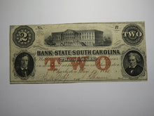 Load image into Gallery viewer, $2 1861 Charleston South Carolina SC Obsolete Currency Bank Note Bill Bank of SC