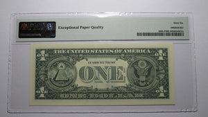 $1 2017 Radar Serial Number Federal Reserve Currency Bank Note Bill PMG UNC66EPQ
