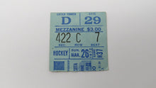 Load image into Gallery viewer, March 26, 1972 New York Rangers Vs Minnesota North Stars NHL Hockey Ticket Stub!
