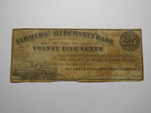 Load image into Gallery viewer, $.25 1862 Middletown Point New Jersey Obsolete Currency Bank Note Bill Keyport!