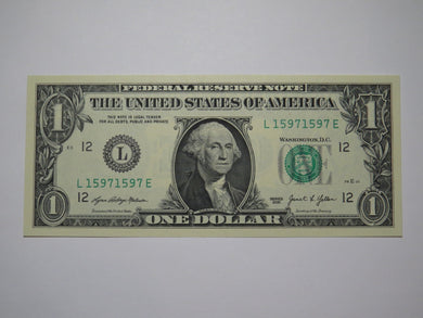 $1 2021 Repeater Serial Number Federal Reserve Currency Bank Note Bill #15971597