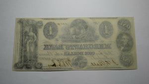$1 1852 Washington D.C. Obsolete Currency Bank Note Bill! Merchants Bank DC XF++
