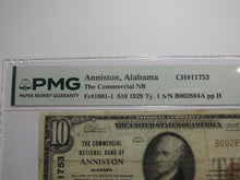 Load image into Gallery viewer, $10 1929 Anniston Alabama AL National Currency Bank Note Bill Ch #11753 VF25 PMG