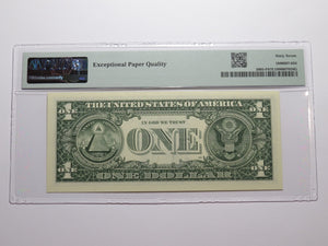 $1 2017 Radar Serial Number Federal Reserve Currency Bank Note Bill PMG UNC67EPQ