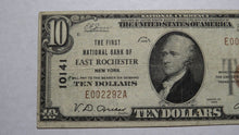 Load image into Gallery viewer, $10 1929 East Rochester New York NY National Currency Bank Note Bill #10141 VF!