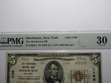 Load image into Gallery viewer, $5 1929 Sherburne New York NY National Currency Bank Note Bill Ch. #1166 VF30