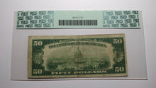 Load image into Gallery viewer, $50 1929 Wallingford Connecticut CT National Currency Bank Note Bill Ch. #2599
