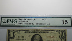 $10 1929 Ellenville New York NY National Currency Bank Note Bill Ch. #2117 F15